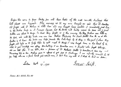 Ote Dean Swiftsin päiväkirjasta, osoitettu rouva Dingleylle, 1712, 1840 tekijältä Jonathan Swift