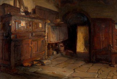 Breton-mökin sisustus, 1887. tekijältä Jonathon Pratt