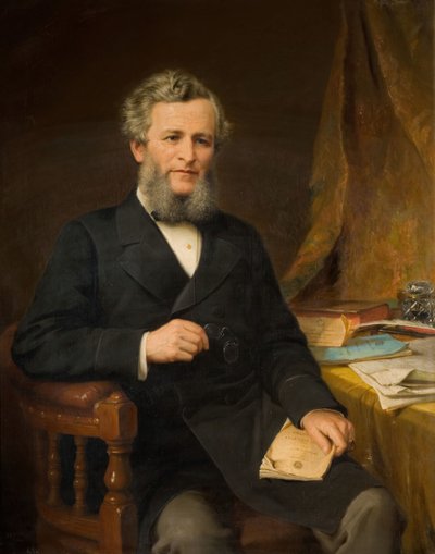 Muotokuva Rt. Hon. Jesse Collings 1831-1920, 1881. tekijältä Jonathon Pratt