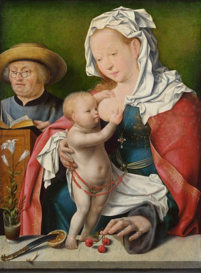 Pyhä perhe, n. 1520 tekijältä Joos van Cleve