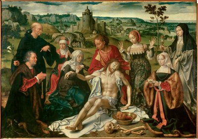 Kristuksen valituksen alttaritaulu. Joos Van Cleven hollantilainen maalaus (1485-1540) tekijältä Joos van Cleve