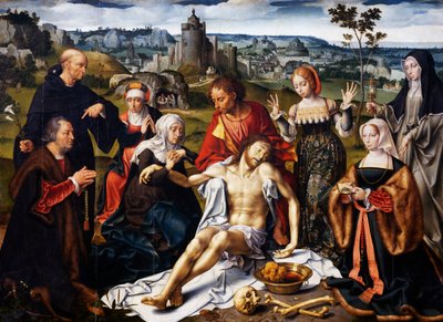 Kristuksen kerros, yksityiskohta alttaritaulusta Genovassa Pienempien veljien kirkosta, n. 1520 tekijältä Joos van Cleve