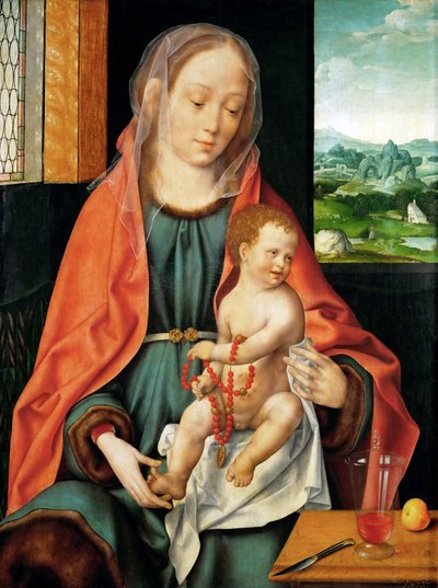 Varhainen hollantilainen taide : Neitsyt ja lapsi par Cleve, Joos van (n. 1485-1540), n. 1530. Öljy puulle, 74,3x56. Taidehistoriallinen museo, Vienne tekijältä Joos van Cleve