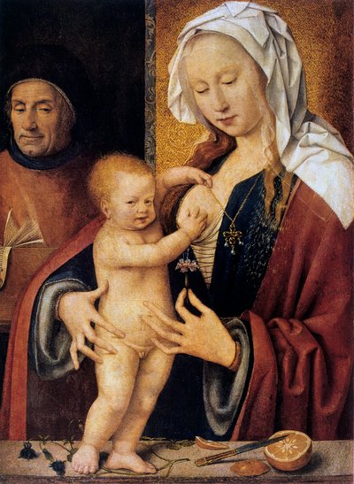 Pyhä perhe, 1500-luku. tekijältä Joos van Cleve