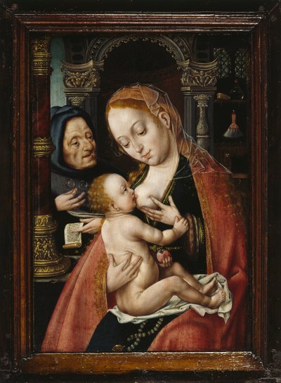 Pyhä perhe, noin 1523-1530. tekijältä Joos van Cleve Circle of .