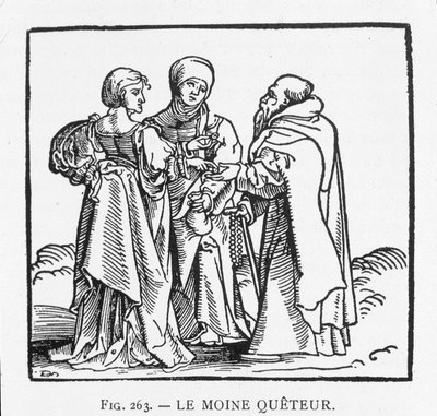 Quetter Monk: J¿rg Breun puukaiverrus, joka muodostaa Augsburgissa noin 1522 ilmestyneen uskonpuhdistuksen hengessä olevan kirjasen otsikon: "" Ystävällinen keskustelu Itävallan maakunnasta kotoisin olevan carmen ja palvelijattaren välillä"" tekijältä Jorg II Breu