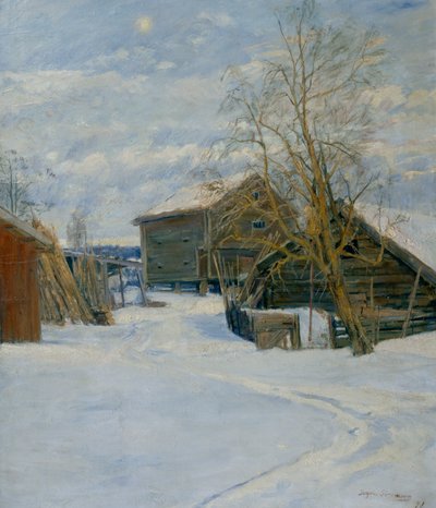 Talo talvimaisemassa tekijältä Jorgen Sorensen
