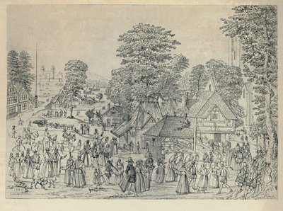 Hääjuhla Bermondseyssa, 1590, 1920 tekijältä Joris Hoefnagel