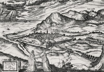 Pesaron kaupunki, kaiverrus Joris Hoefnagel (1542-1601) tekijältä Joris Hoefnagel