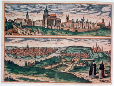 Näkymä Prahasta, c1572 tekijältä Joris Hoefnagel