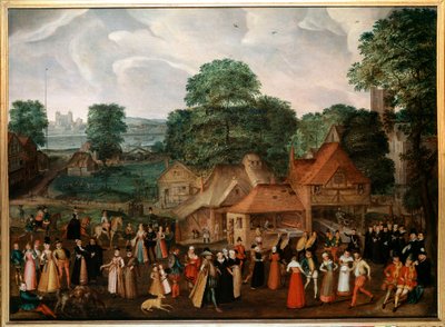 Häät Berdmondseyssa Georges Hoefnagelin maalaus (1542-1601) (ec.engl.) 1600 Yksityinen kokoelma tekijältä Joris Hoefnagel