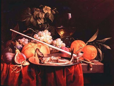 Still Life with Clay Pipe (öljy kankaalle) tekijältä Joris van Son