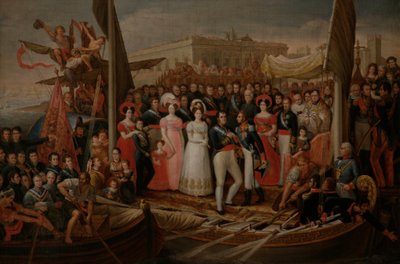 Ferdinand VII poistuu maihin Puerto de Santa Mariassa. tekijältä José Aparicio