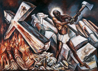 Kristus tuhoaa ristinsä tekijältä José Clemente Orozco