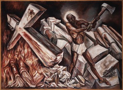 Kristus tuhoaa ristinsä Kristus tuhoaa ristinsä, tekijältä José Clemente Orozco