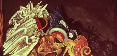 Koristepaneeli, The Epic of American Civilization tekijältä José Clemente Orozco
