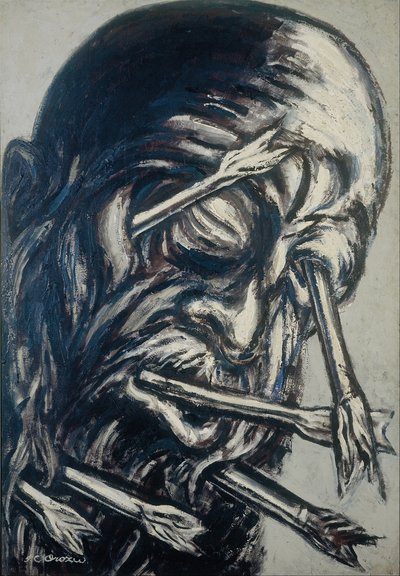 Pää lävistetty nuolilla, Los teules -sarjasta tekijältä José Clemente Orozco