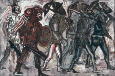 The Teules, n. 1945 (guassi paperille) tekijältä José Clemente Orozco