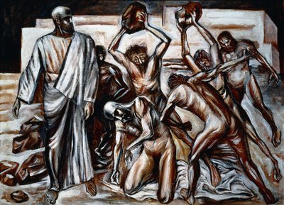 Pyhän Estebanin marttyyrikuolema tekijältä José Clemente Orozco
