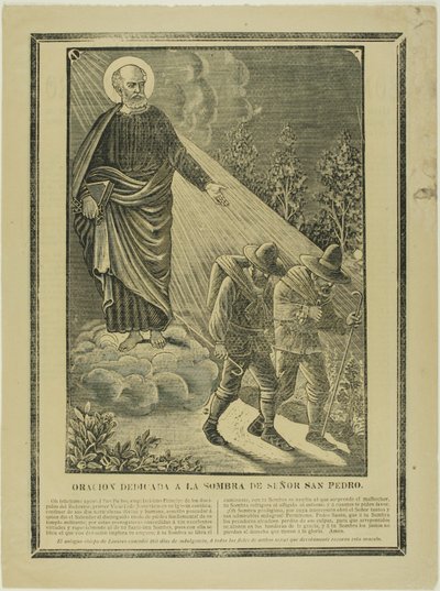 Pyhän Pietarin varjolle omistettu rukous tekijältä José Guadalupe Posada