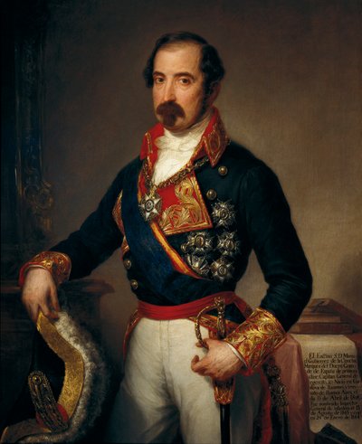 Dueron markiisin Manuel Gutierrez de la Comcha i Irigoyenin (1808-1874) muotokuva tekijältä José Gutiérrez de la Vega