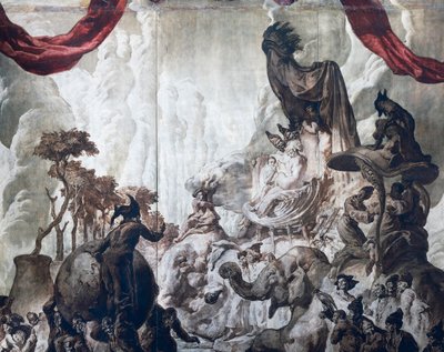 Sisustus Hotel Wandelin juhlasalissa Pariisissa, 1900-luku (fresko) tekijältä José María Sert
