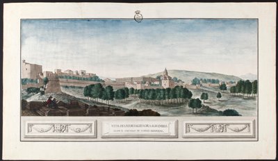 Vista de la Alhambra de Granada, desde el castillo de Torres Bermejas tekijältä José de Hermosilla