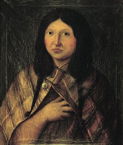 Patagoniasta kotoisin olevan intialaisen naisen muotokuva, Alessandro Malaspinan Etelä-Amerikan tutkimusmatkan aikana tehty piirros c. 1791 (piirustus) tekijältä José del Pozo