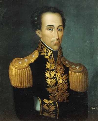 Simon Bolivarin muotokuva, 1831 tekijältä Jose Anselmo Yanez
