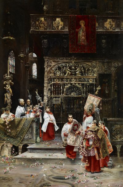 Kuoropojat - Gallegos y Arnosa, Jose (1859-1917) - n. 1886-1890 - Öljy kankaalle - 91,4x62,2 - Carmen Thyssen -museo, Málaga tekijältä Jose Gallegos Arnosa