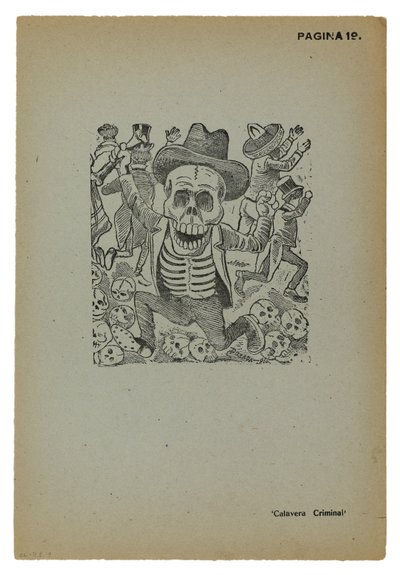 Calavera rikollinen tekijältä José Guadalupe Posada