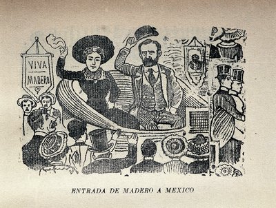 Maderon saapuminen Meksikoon tekijältä José Guadalupe Posada