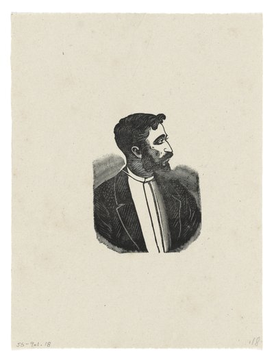 Muotokuva, n. 1888-1913, painettu 1942 (kaiverrus) tekijältä José Guadalupe Posada