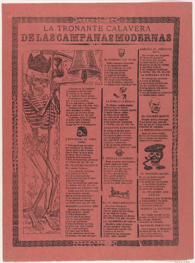 Das donnernde Skelett der modernen Glocken tekijältä José Guadalupe Posada