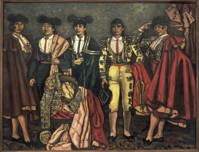 Nuoret härkätaistelijat (naishärkätaistelijat). 1931 (öljy kankaalle) tekijältä Jose Gutierrez Solana