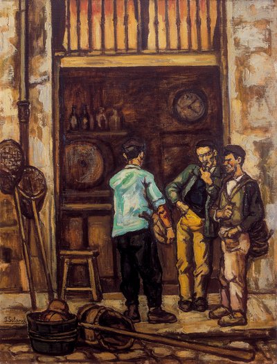 Santanderin taverna (Espanja) 1944-1945 (öljy kankaalle) tekijältä Jose Gutierrez Solana