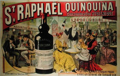 Julisteet "St. Raphael Quinquinan ranskalainen aperitiivi (väri litho) tekijältä Jose and Michele A. Belon