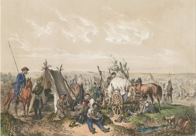 Kohtaus Unkarin vapaussodasta 1849, n. 1849 tekijältä Josef Anton Strassgschwandtner