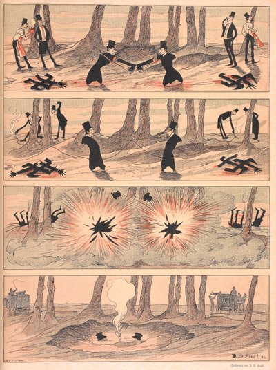 "Kaksintaistelu ankarissa olosuhteissa". (Katso myös tiedosto F60137-54 tämän tarinan neljälle ensimmäiselle kuvalle). tekijältä Josef Benedikt engl