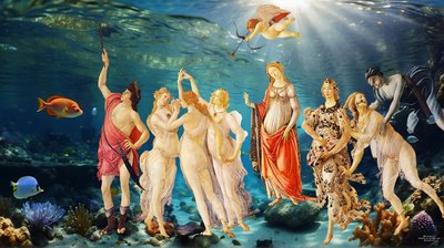 JJM-recreate_Botticelli-S_La Primavera_underwater JJM-recreate_Botticelli-S_La Primavera_underwater tekijältä Josef Johann Michel