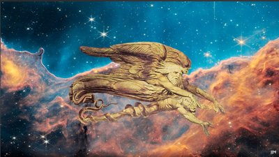 JJM-luo: Blake-W_Und Elohim schuf Adam+JWST tekijältä Josef Johann Michel