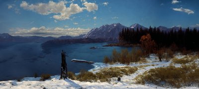 JJM luo Bierstadt-A: Tahoe-järven uudelleen tekijältä Josef Johann Michel