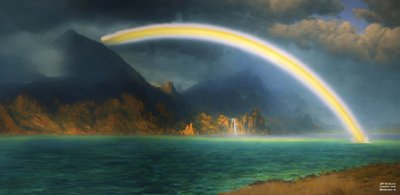 JJM luo uudelleen Bierstadt-A: Rainbow over Jenny Lake tekijältä Josef Johann Michel