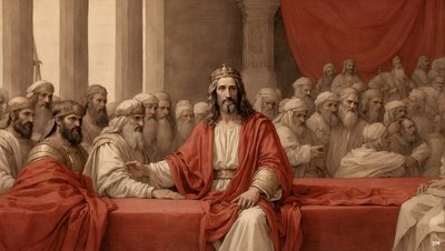 Jeesus_Pilate tuomarinistuimella_02 tekijältä Josef Johann Michel