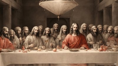 Jeesus_viimeinen_illallinen_04 tekijältä Josef Johann Michel