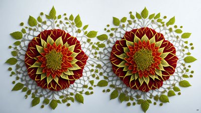 mandala: hibiscus-kukkaelementit_01 tekijältä Josef Johann Michel
