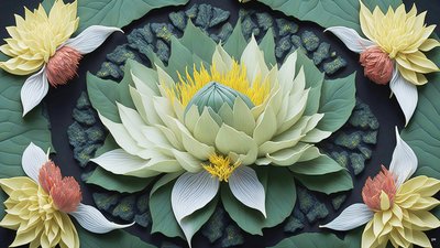 mandala: lumpeet elementit_04 tekijältä Josef Johann Michel