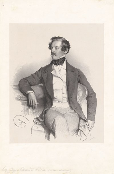 Alexander Freiherr von Bach (1813-1893), juristi, poliitikko tekijältä Josef Kriehuber