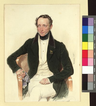 Runoilijan ja teatterinjohtajan Johann Ludwig Deinhardsteinin muotokuva tekijältä Josef Kriehuber