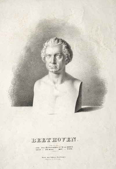 Ludwig van Beethovenin rintakuva tekijältä Josef Kriehuber